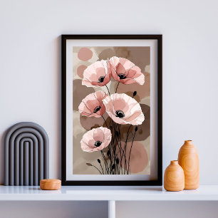 Blush Poppy Harmony Poster