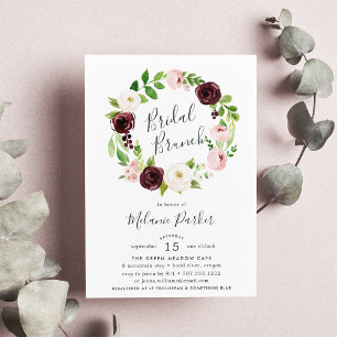 Blush Romance Bridal Brunch Invitation