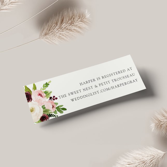 Blush Romance Bridal Registry Beilagen Karten (Von Creator hochgeladen)