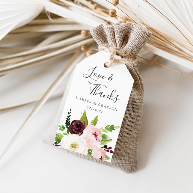 Blush Romance Gastgeschenk Hochzeit Geschenkanhänger (Von Creator hochgeladen)