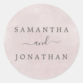 Blush Romance Wedding Umschlag Aufklebers Runder Aufkleber