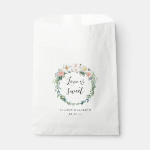 Blush Romantic Floral Treat Mariage Favor Sacs