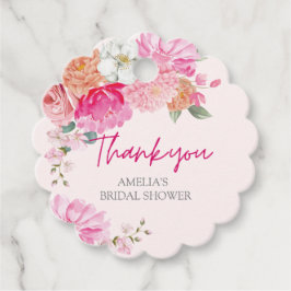 Blush rosa Aquarellfarben Brautparty Willkommen Geschenkanhänger