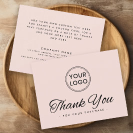 Blush rosa Logo Social Media Dank Karte