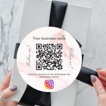 Blush-Rosa-Marmor Business qr-Codeinstagramm
