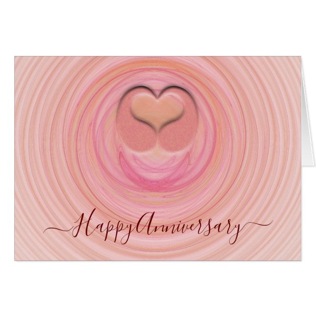 Blush Rose Abstrait Cœur 3D Personnalisé pour un A (Devant Horizontal)