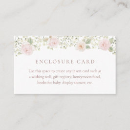 Blush-Rose Babybridkarte Begleitkarte