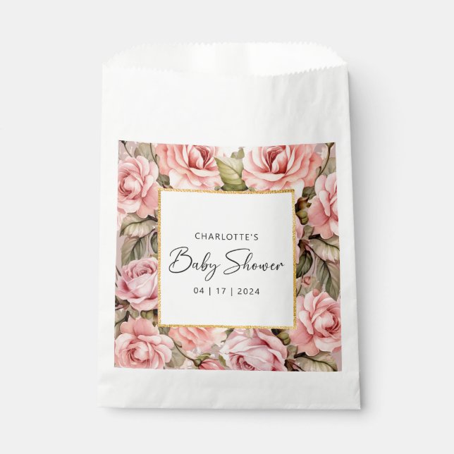 Blush Rose Blumenspülung Geschenktütchen (Vorderseite)