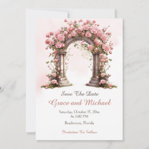 Blush Rose Boho Wedding Arch Wedding Save The Date