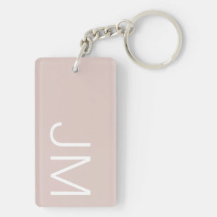 Blush Rose Chic Initiales Monogrammées Géantes