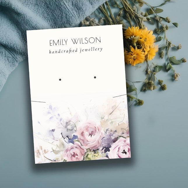 Blush Rose Flora Necklace Erring Juwelendisplay Visitenkarte (Von Creator hochgeladen)