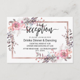 Blush & Rose Gerahmte Hochzeitsempfehlung Begleitkarte