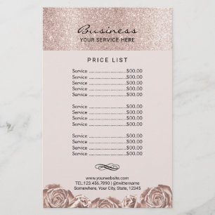 Blush Rose Gold Blumenbeauty Salon Wellness-Center Flyer