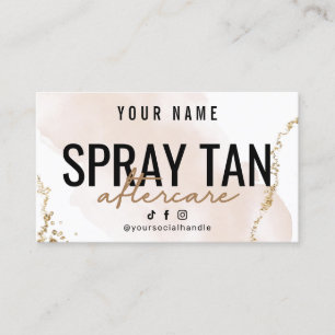 Blush Rose Gold SPRAY TAN carte de soins postérieu