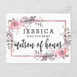 Blush & Rose Gold werden Sie meine Ehrenmatrone se Einladung