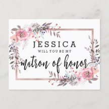 Blush & Rose Gold Wirst du meine Trauzeugin sein