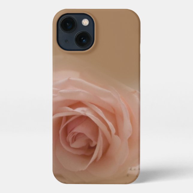 Blush Rose iPhone 13 Slim Fit Case, Glossy Hülle (Rückseite)