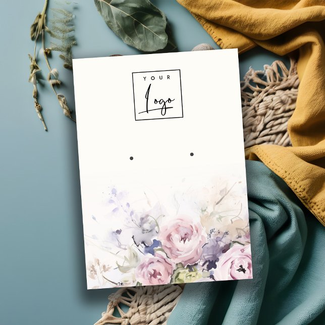 Blush-Rose-Logo-Anzeige für das Blumenmuster Visitenkarte (Von Creator hochgeladen)