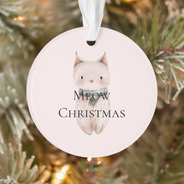 Blush rose Meow cadeau de chat de Noël (Arbre)