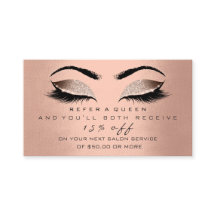 Blush-Rose mit Salon-Referenzkarte Gold Makeup Las