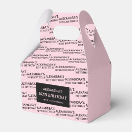 Blush rose Nom et âge Ballotins d'anniversaire