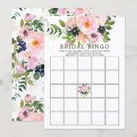 Blush Rose & Peonies BINGO Brautparty Game