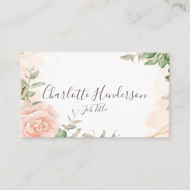 Blush-Rose-Visitenkarte Visitenkarte (Vorderseite)