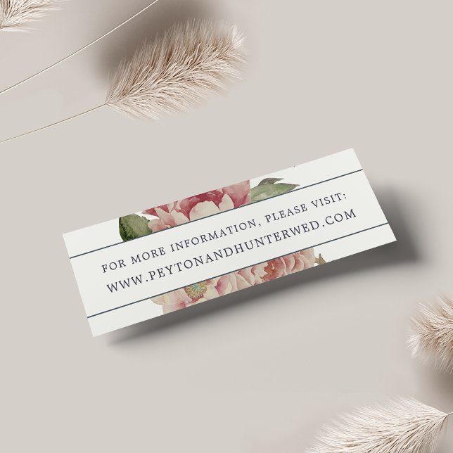 Blush Rose Wedding Website Cards | Mini (Von Creator hochgeladen)