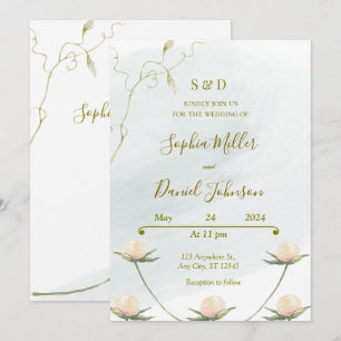 Blush Rose Wedite Einladung