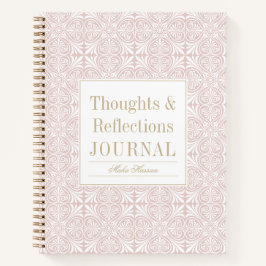 Blush-Rosen-Muster-Journal | Benutzerdefinierter T Notizbuch