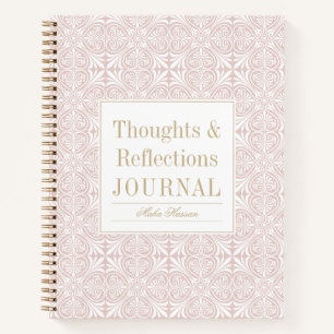 Blush-Rosen-Muster-Journal Benutzerdefinierter T Notizbuch