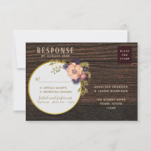 Blush Rücksendeadresse Hochzeit von rustikalem Hol