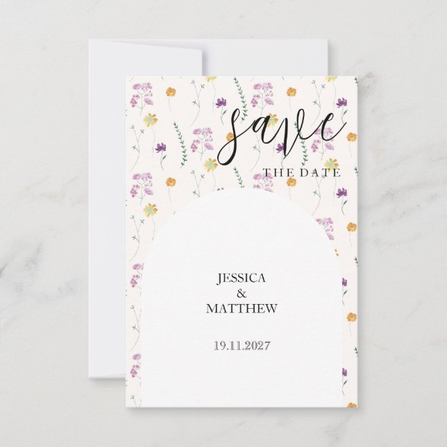 Blush Rustic Fairy Garden Save The Date (Vorderseite)