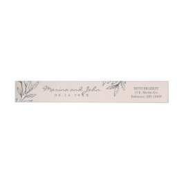 Blush Rustic Monogram Wreath Invitation Envelope