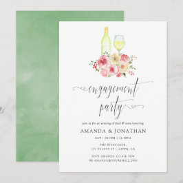 Blush & Sage Blumenverleih Party Weinverkostung Einladung