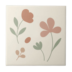 Blush & Sage Élégant – Carreaux de Cuisine Minimal