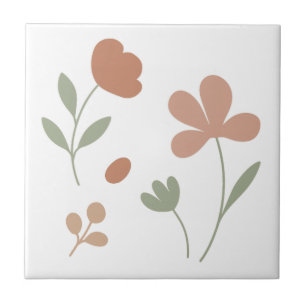 Blush & Sage Élégant – Carreaux de Cuisine Minimal