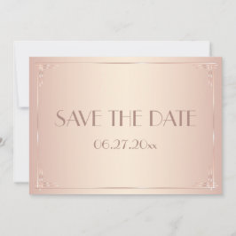 Blush Save the Date Karte Vintag