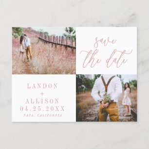 Blush Save the Date Postkarte