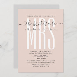 Blush Script Bridal Dusche Einladung