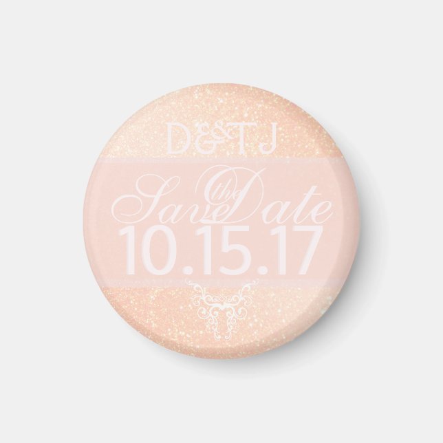 Blush Shimmer Speichern des Datumsfensters Magnet (Vorne)
