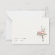 Blush Silver Floral Girl Dancer Academy Logo