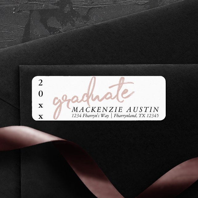 Blush-Skript | Classy Pink Brush Address (Von Creator hochgeladen)