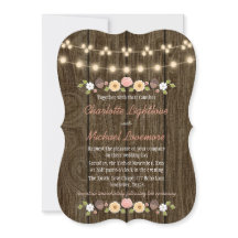 Blush String of Lights Fall Rustikale Acorn Hochze