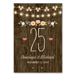 BLUSH STRING OF LIGHTS RUSTISCHE FALL TISCHNUMMER