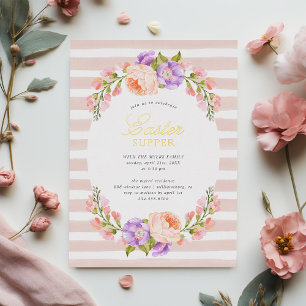 Blush Strip und blühendes Ostersockeln Folieneinladung