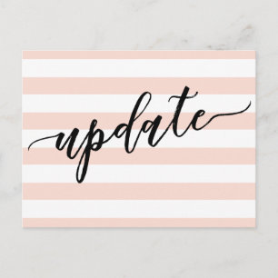 Blush Stripes Zurückgestellt bei Hochzeitsaktualis Postkarte