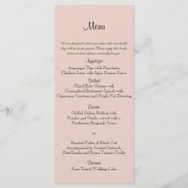 Blush Succulent Wedding Menu Menükarte