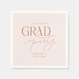 Blush Terracotta Custom Minimalistisch Grad Party Serviette