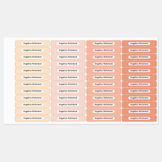 Blush Tones Palette Kids Name Organizational Etiketten